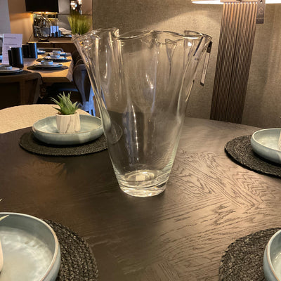 Clear Glass Wavy Top Vase €42.95