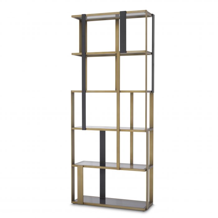 Clio wall unit in brushed brass by Eichholtz