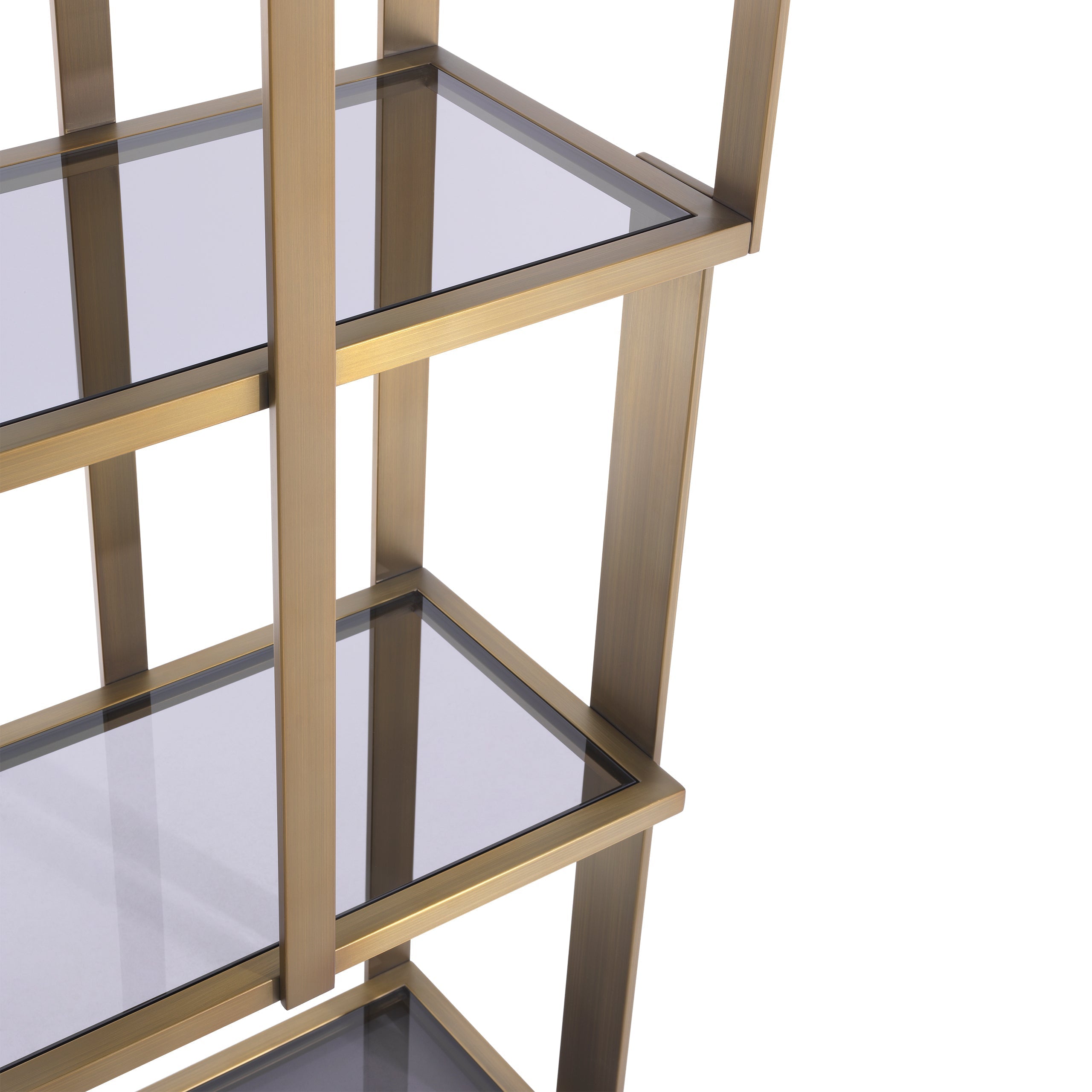 Clio wall unit in brushed brass by Eichholtz-Renaissance Design Studio