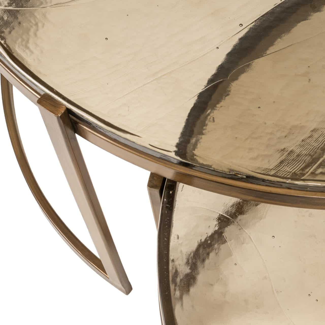 Clodagh nest of coffee table gold (Set of 2)-Renaissance Design Studio