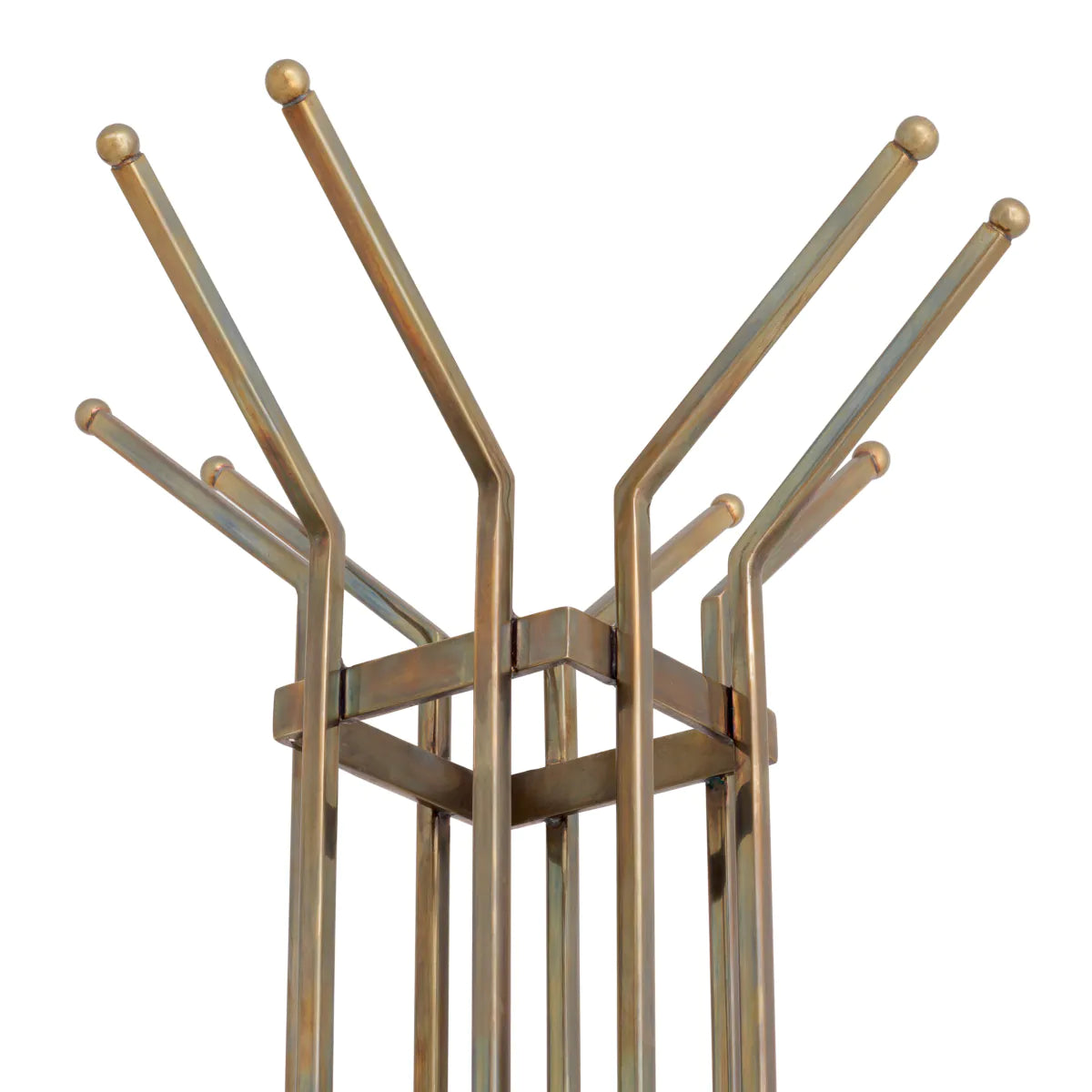 Coat rack Volterra in Vintage brass with marble base by Eichholtz-Renaissance Design Studio