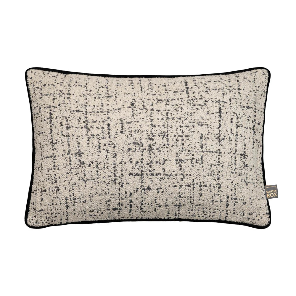 Cocabelle Boucle white and black cushions piped almost half price-Renaissance Design Studio
