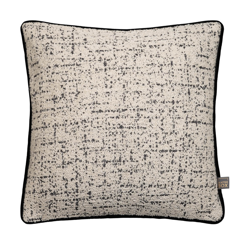 Cocabelle Boucle white and black cushions piped almost half price-Renaissance Design Studio