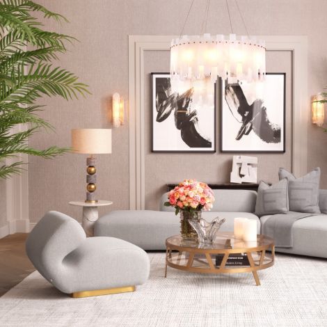 COFFEE TABLE BILLINGHURST ROUND by Eichholtz-Renaissance Design Studio