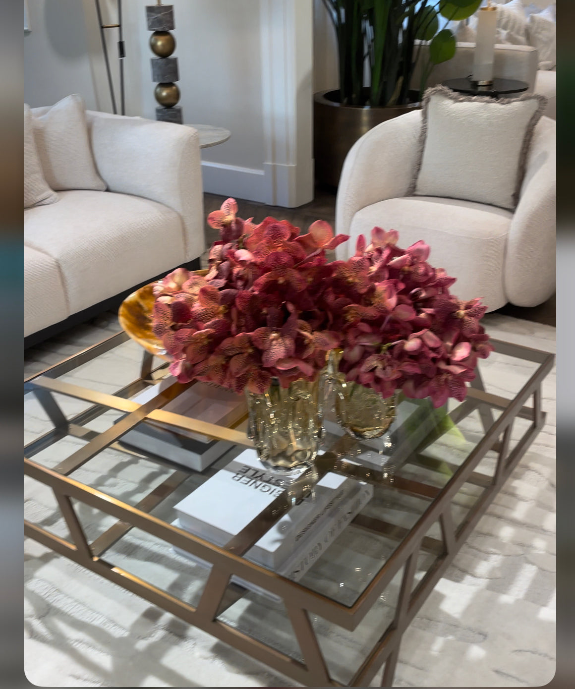 COFFEE TABLE BILLINGHURST SQUARE BRUSHED BRASS by EICHHOLTZ-Renaissance Design Studio