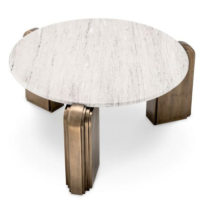 Coffee table I'm Marble and brass Albion by Eichholtz.