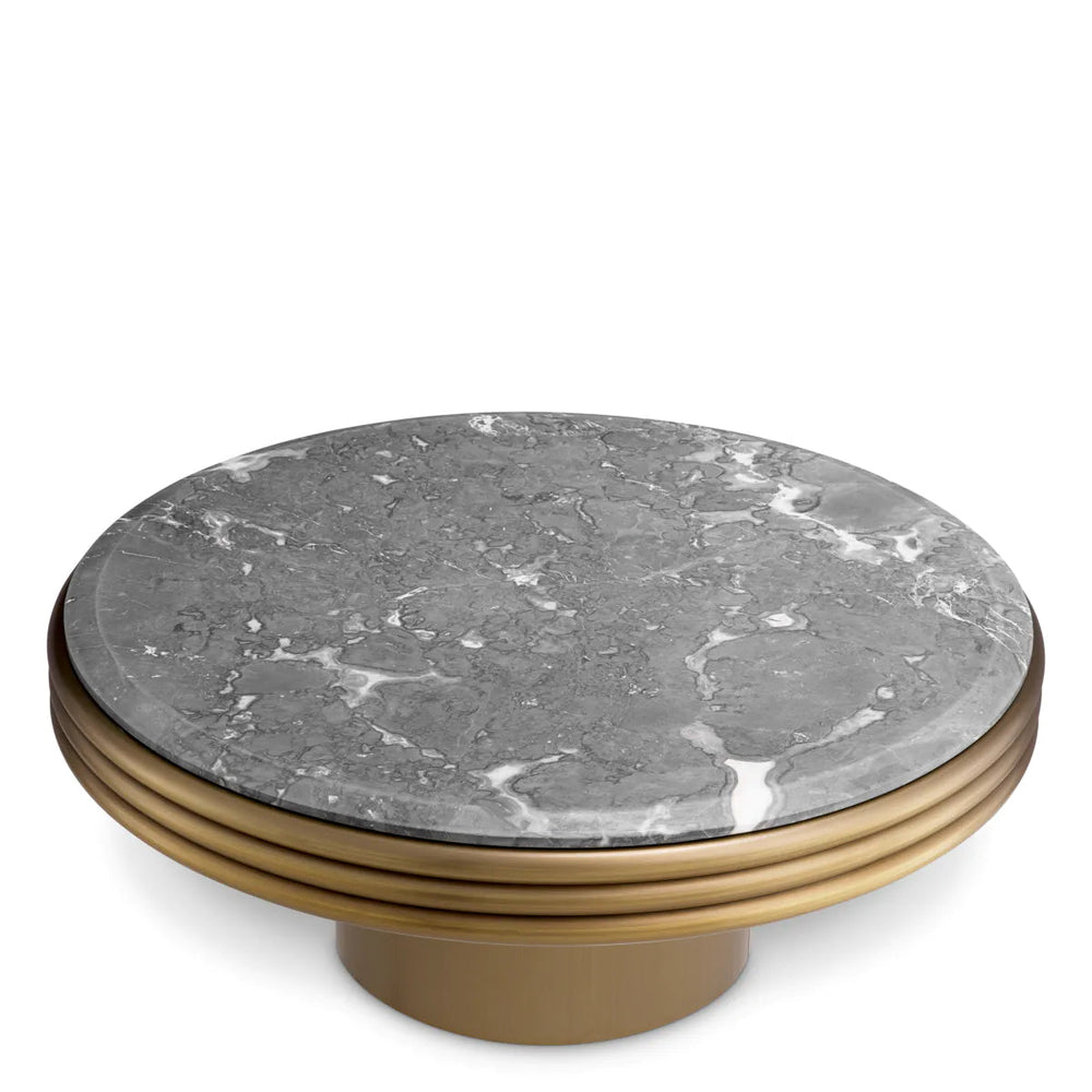 Coffee Table Marble and brass Claremore Round by Eichholtz