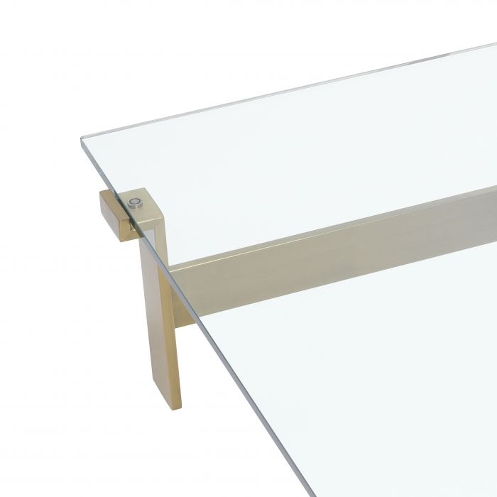 COFFEE TABLE MAXIM BRUSHED BRASS by Eichholtz 1 only ex showroom ( see staff)-Renaissance Design Studio