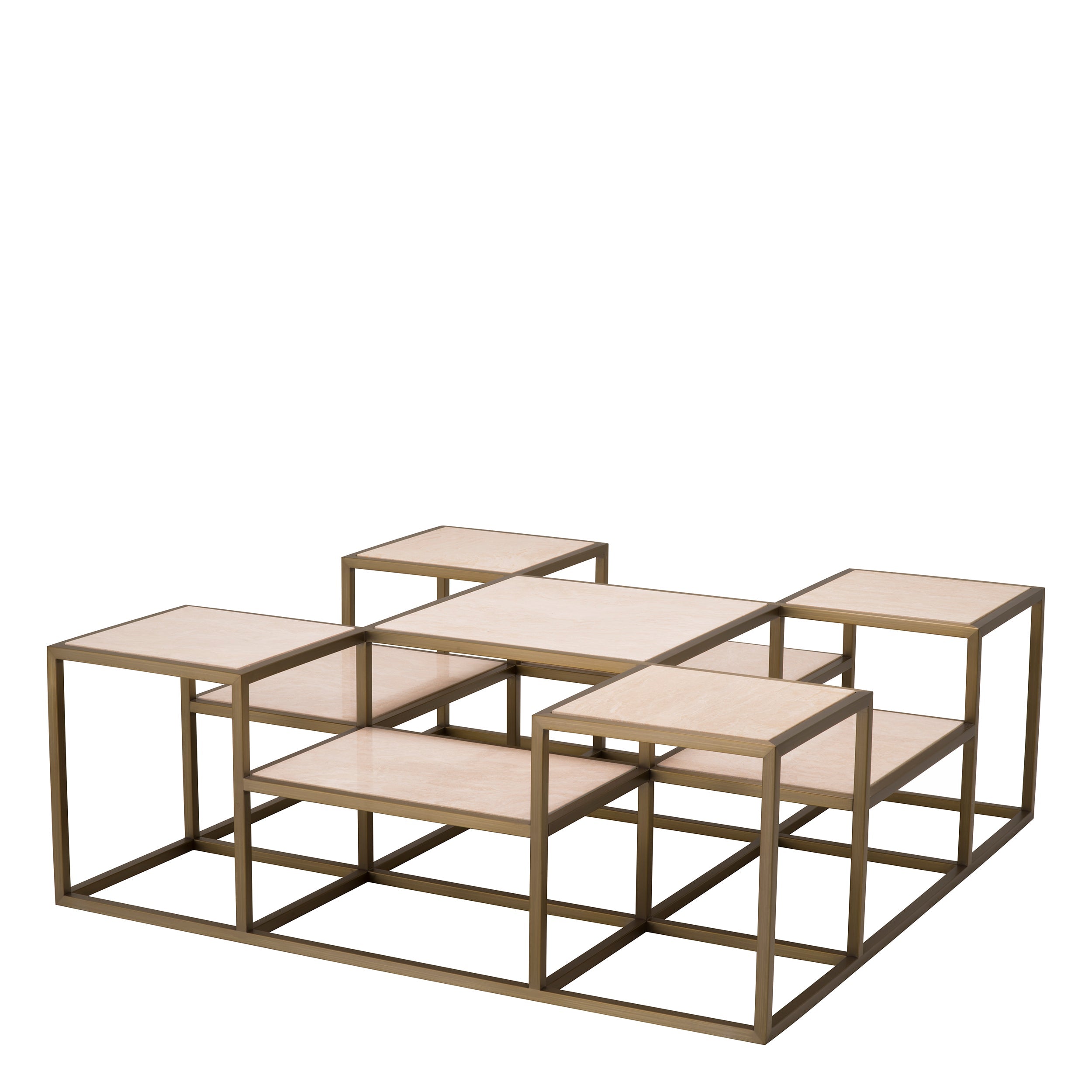 Coffee table Smythson in Travertine marble by Eichholtz-Renaissance Design Studio