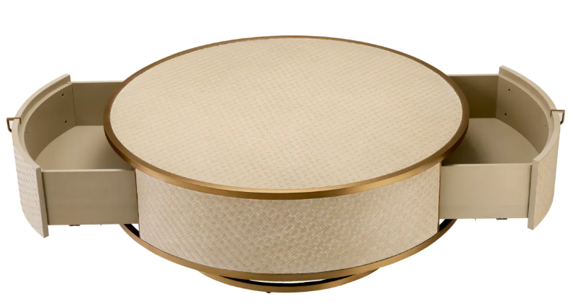 Coffee table washed oak Napa Valley by Eichholtz-Renaissance Design Studio