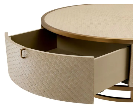 Coffee table washed oak Napa Valley by Eichholtz-Renaissance Design Studio