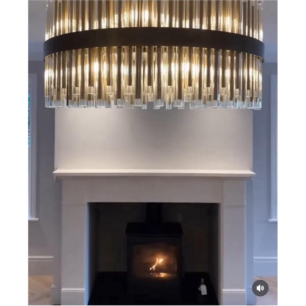 Camden Club 60 cm chandelier antique brushed brass reduced-Renaissance Design Studio