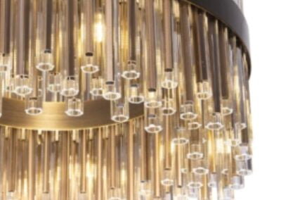 Camden Club 60 cm chandelier antique brushed brass reduced-Renaissance Design Studio