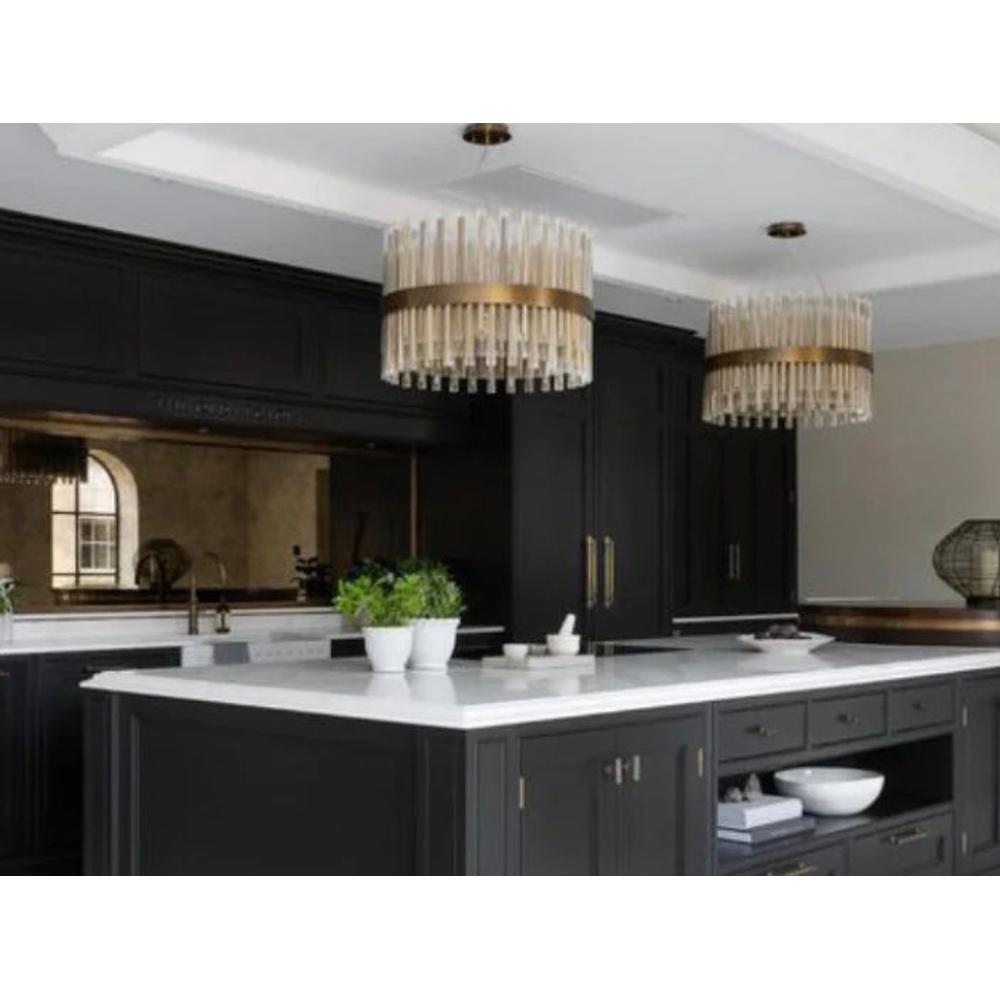 Camden Club 60 cm chandelier antique brushed brass reduced-Renaissance Design Studio