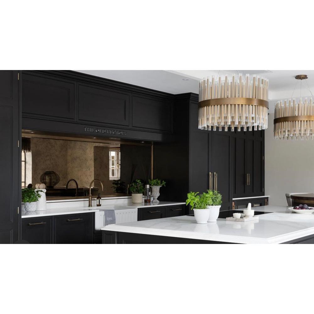 Camden Club 60 cm chandelier antique brushed brass reduced-Renaissance Design Studio