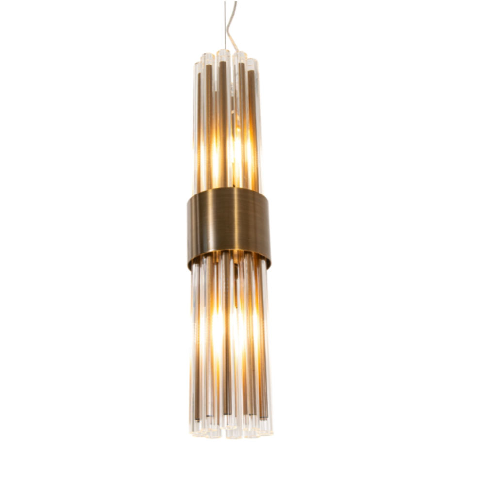 Camden Club Brushed Brass Pendant Light Fitting - Reduced To Clear-Renaissance Design Studio