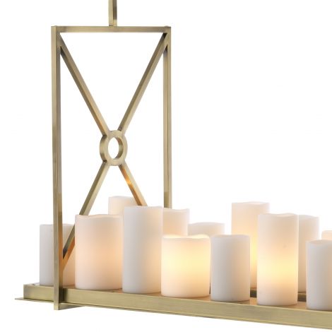 Commodore Chandelier Black or Brushed Brass by Eichholtz - Reduced-Renaissance Design Studio