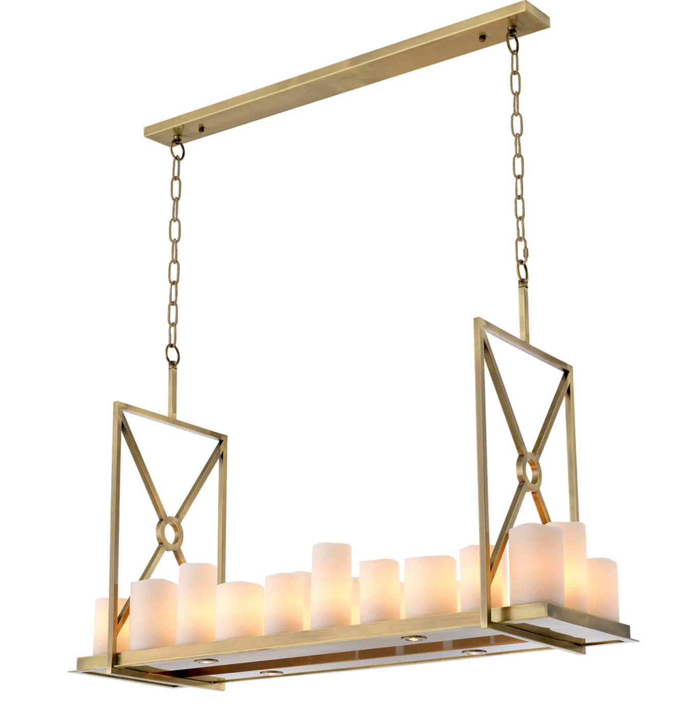 Commodore Chandelier Black or Brushed Brass by Eichholtz - Reduced-Renaissance Design Studio