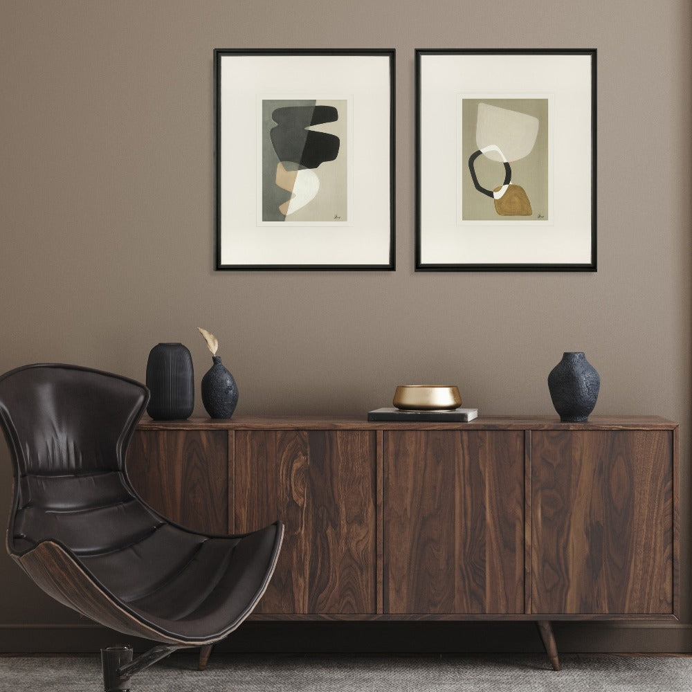 Composition 02 hand made framed art work for luxury homes-Renaissance Design Studio