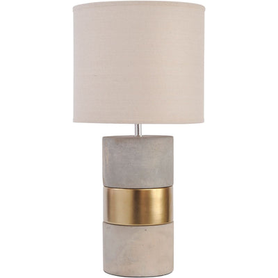 Concrete and gold table lamp w shade REDUCED sold in pairs only
