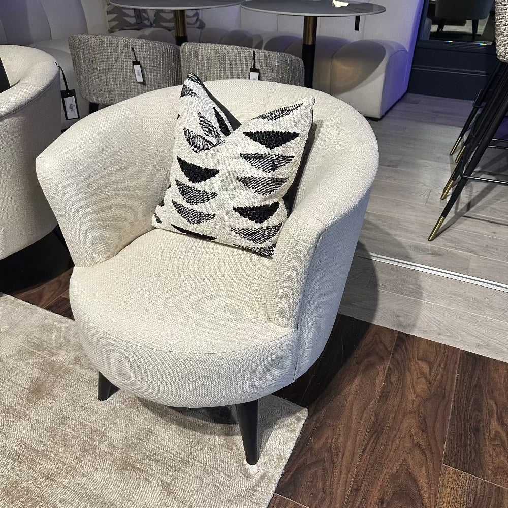 Conrad accent armchair custom made in selection of grade b fabrics and other choices-Renaissance Design Studio