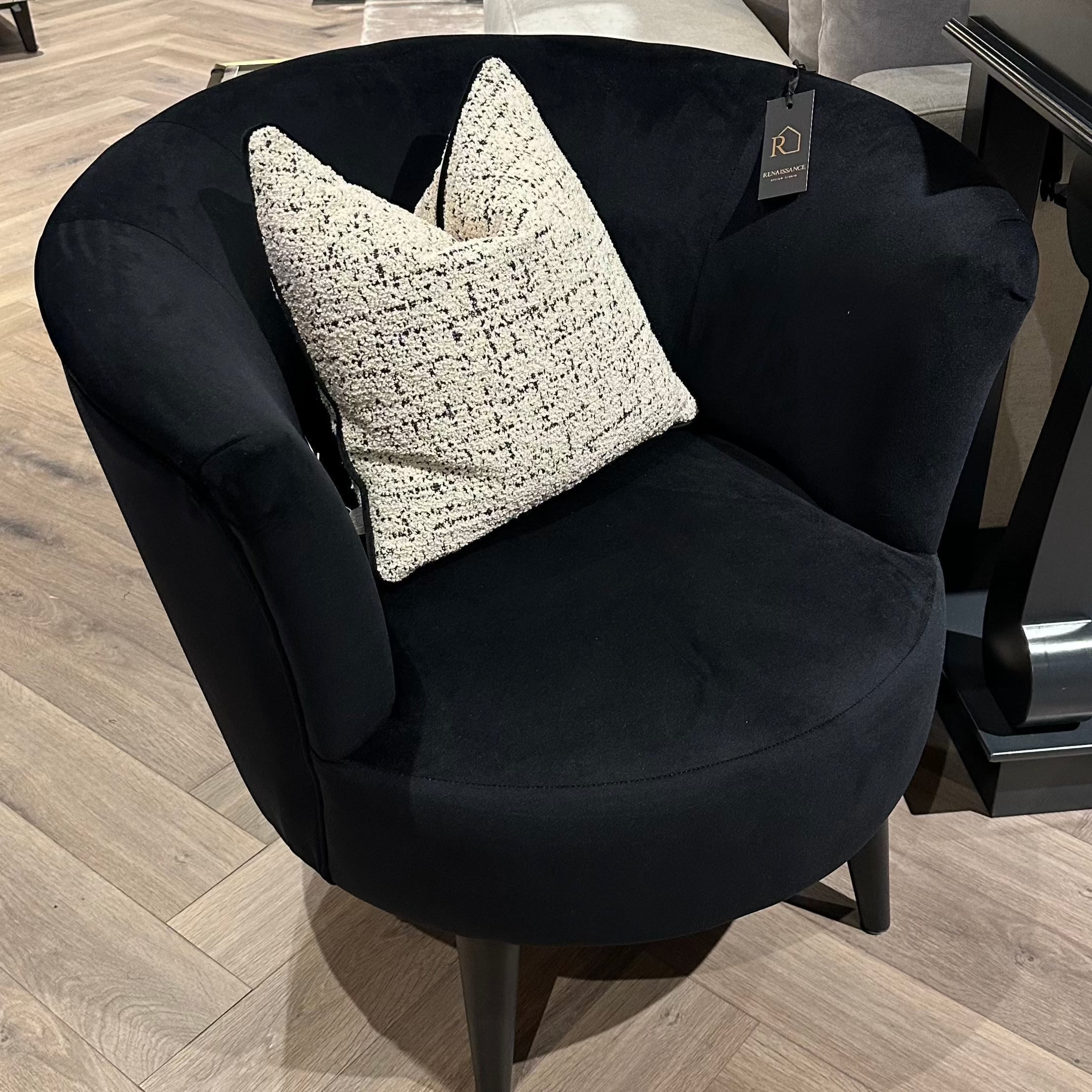 Conrad accent armchair custom made in selection of grade b fabrics and other choices-Renaissance Design Studio
