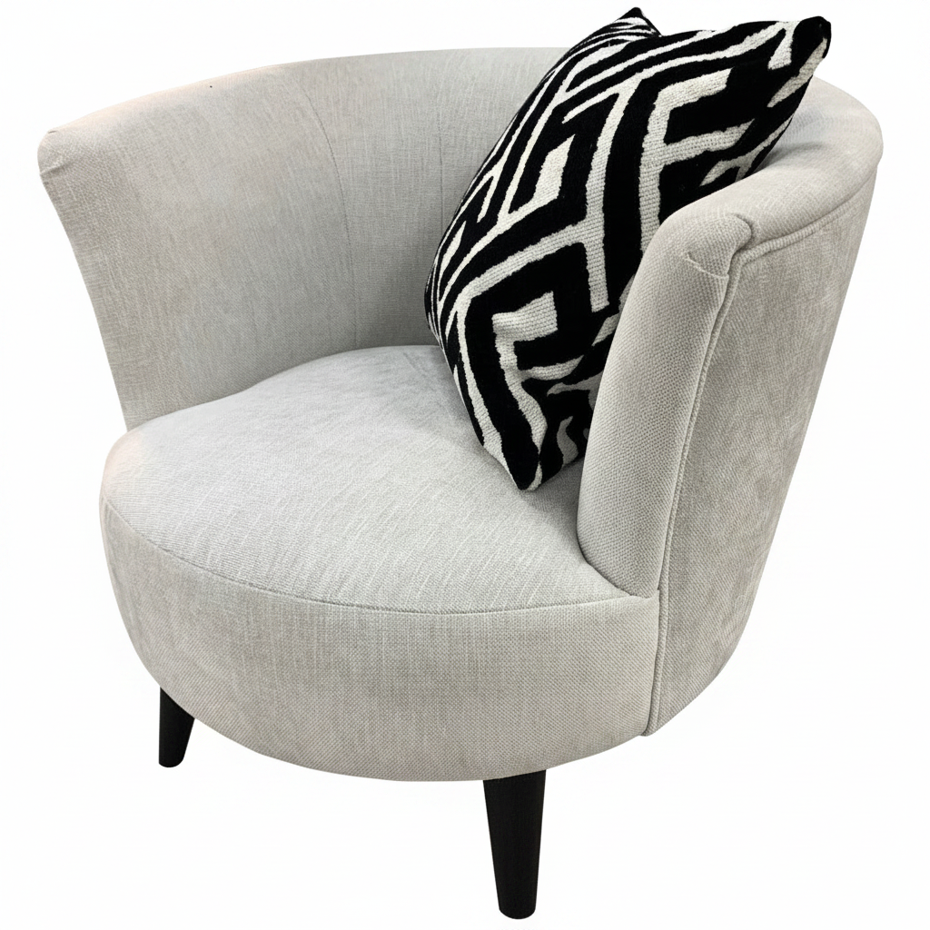 Conrad accent armchair custom made in selection of grade b fabrics and other choices
