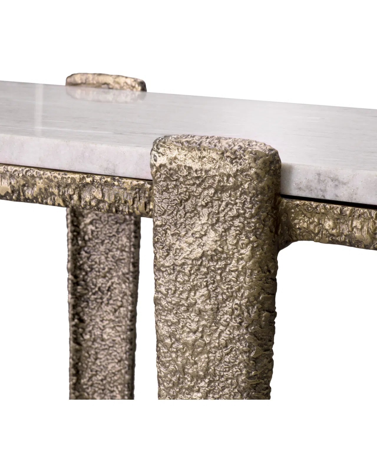 Console Table Orinda Antique brass finish w beige marble topsy Eichholtz-Renaissance Design Studio