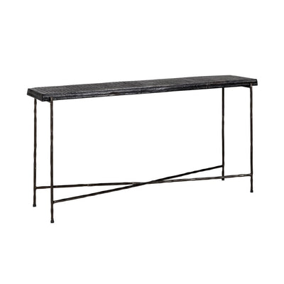 Console Table Ventana Black with distressed style top