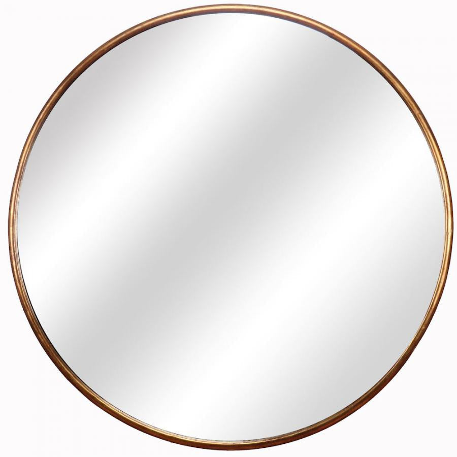 Contemporary Gold Round Wall Mirror 120cm from €299