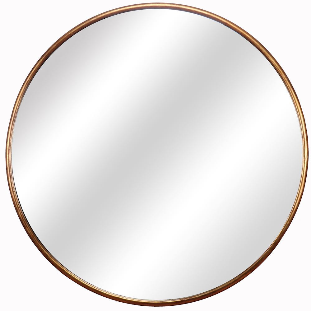 Contemporary Gold Round  Extra large Wall Mirror 120cm  REDUCED save