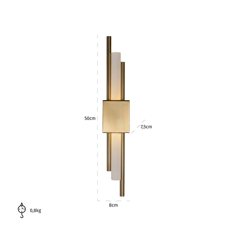 Contemporary Nio Wall light in gold or black