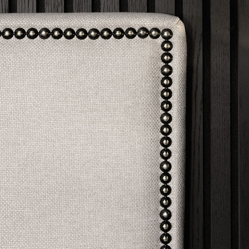 Copenhagen tall  upholstered Headboard with  stud detail