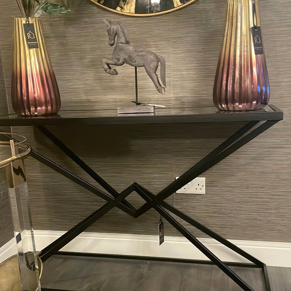 Corset Console Table in Black last one sold as seen