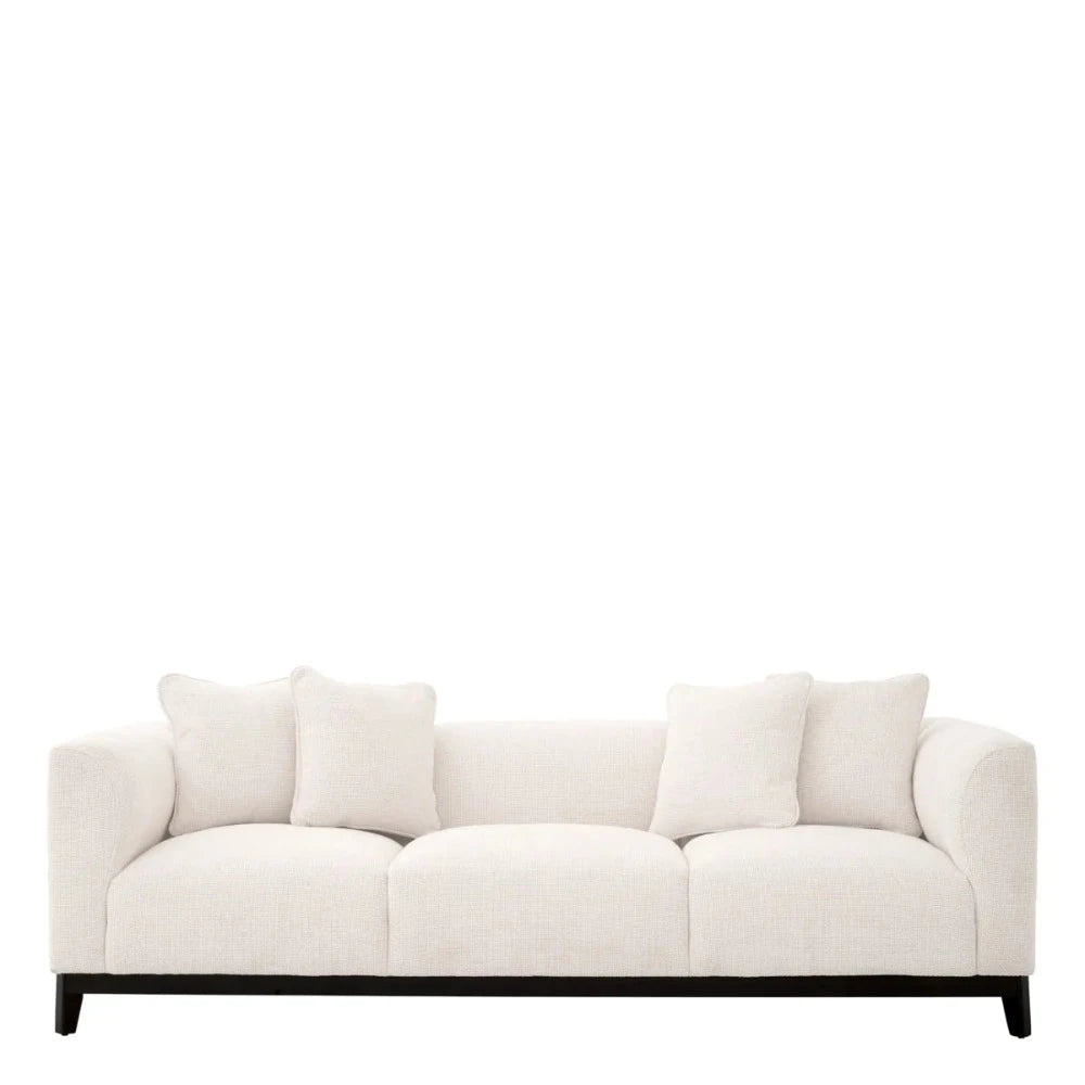Corso Off White Designer Sofa By Eichholtz In Stunning Lyssa Fabric-Renaissance Design Studio