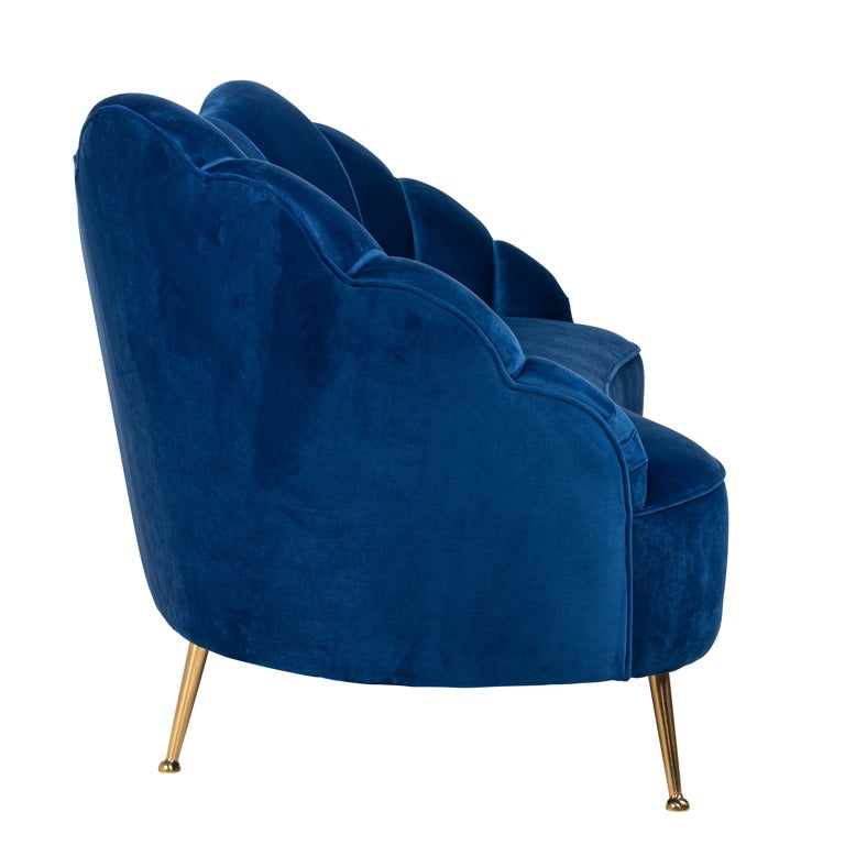 Cosi shell shaped sofa in velvet-Renaissance Design Studio