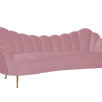 Cosi shell shaped sofa in velvet
