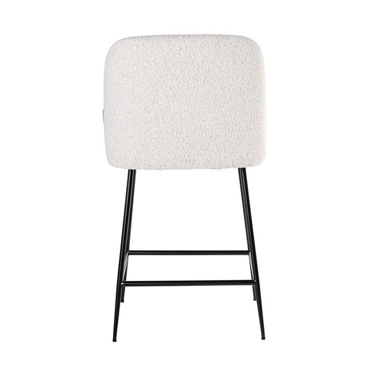Counter bar -chair Pullman white bouclé / black-Renaissance Design Studio