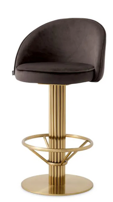 Counter or Bar Stool Dorland Brushed brass finish by Eichholtz