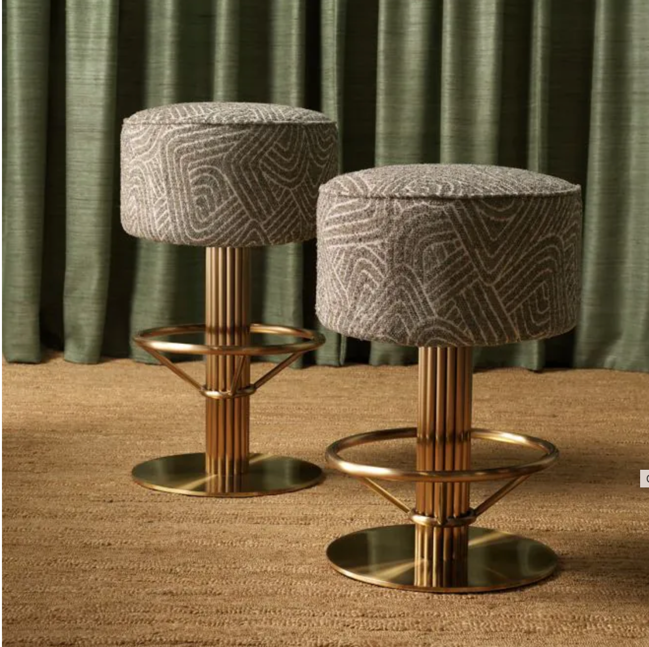 Counter Stool Carleton Brushed by Eichholtz-Renaissance Design Studio