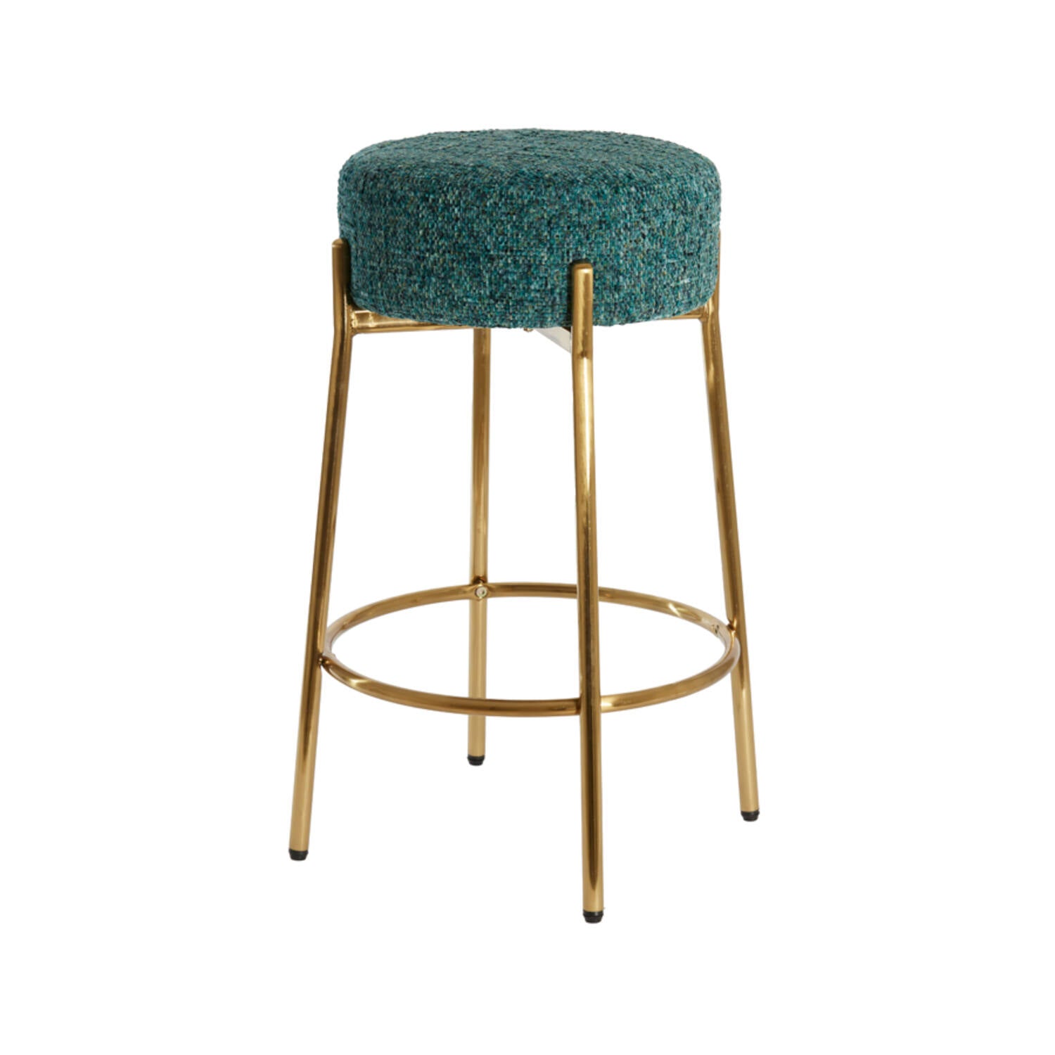 Counter stool in Emerald green and gold Sale price for set of 2 Instore purchase-Renaissance Design Studio
