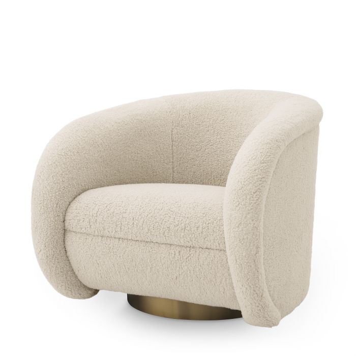 Cristo Swivel Armchair by Eichholtz Ex Showroom Save 30%-Renaissance Design Studio