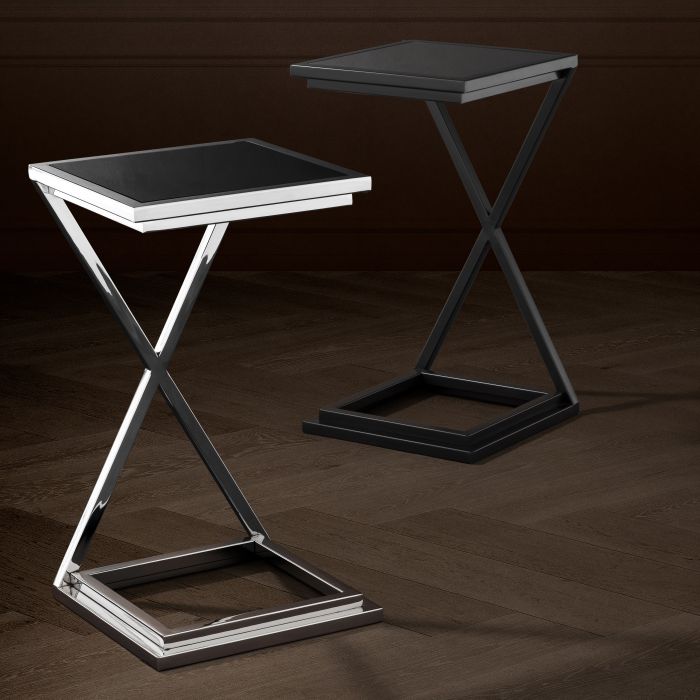 Cross side table with gunmetal frame by Eichholtz