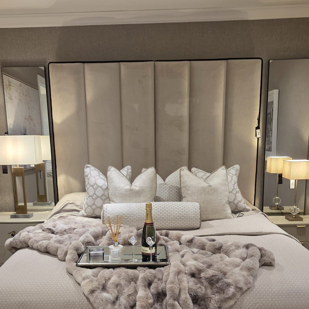 Custom Belle Bed frame with super High Headboard-Renaissance Design Studio