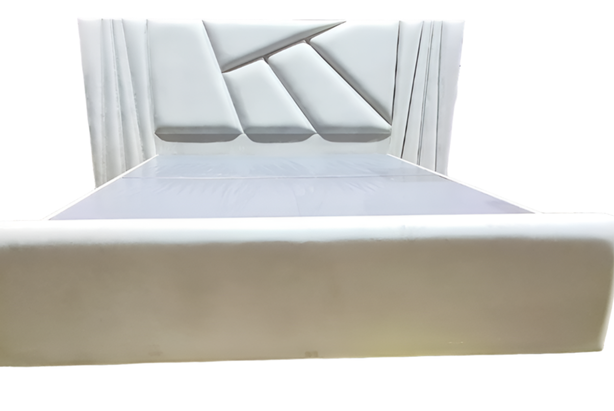 Custom made bed with designer headboard Royale-Renaissance Design Studio