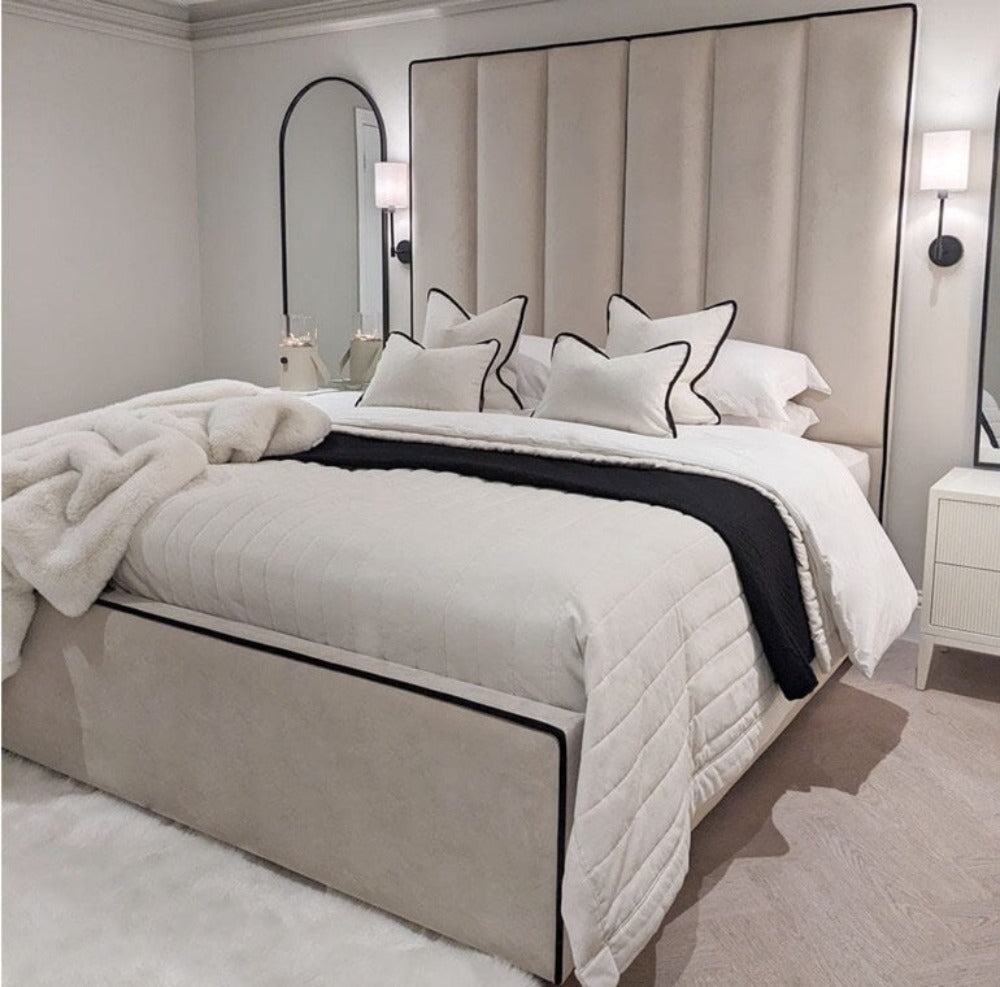 Custom Belle Bed frame with super High Headboard-Renaissance Design Studio