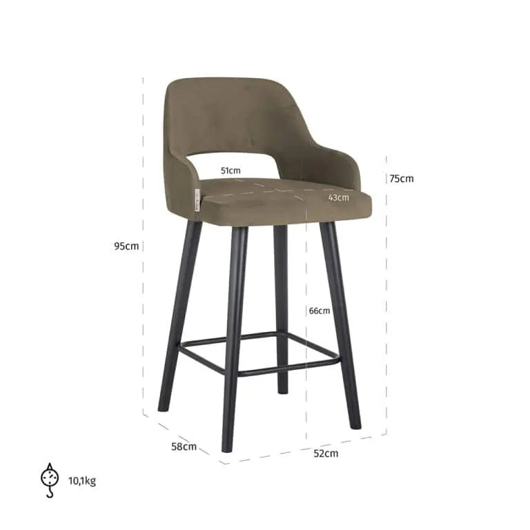 Custom Made Counter Stool Anton-Bar Stool-Renaissance Design Studio