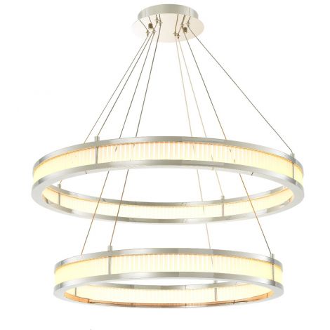 Damien chandelier  by Eichholtz w frosted glass in choice of 3 finishes
