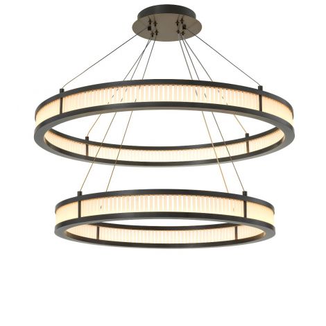 Damien chandelier  by Eichholtz w frosted glass in choice of 3 finishes