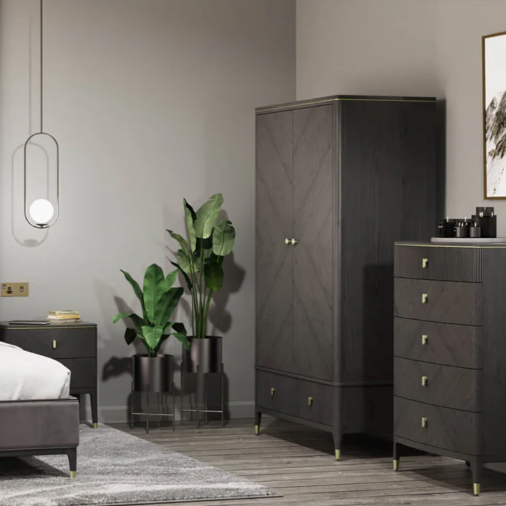 Darcy 2 Drawer Luxury Bedside Cabinet Reduced Price-Renaissance Design Studio